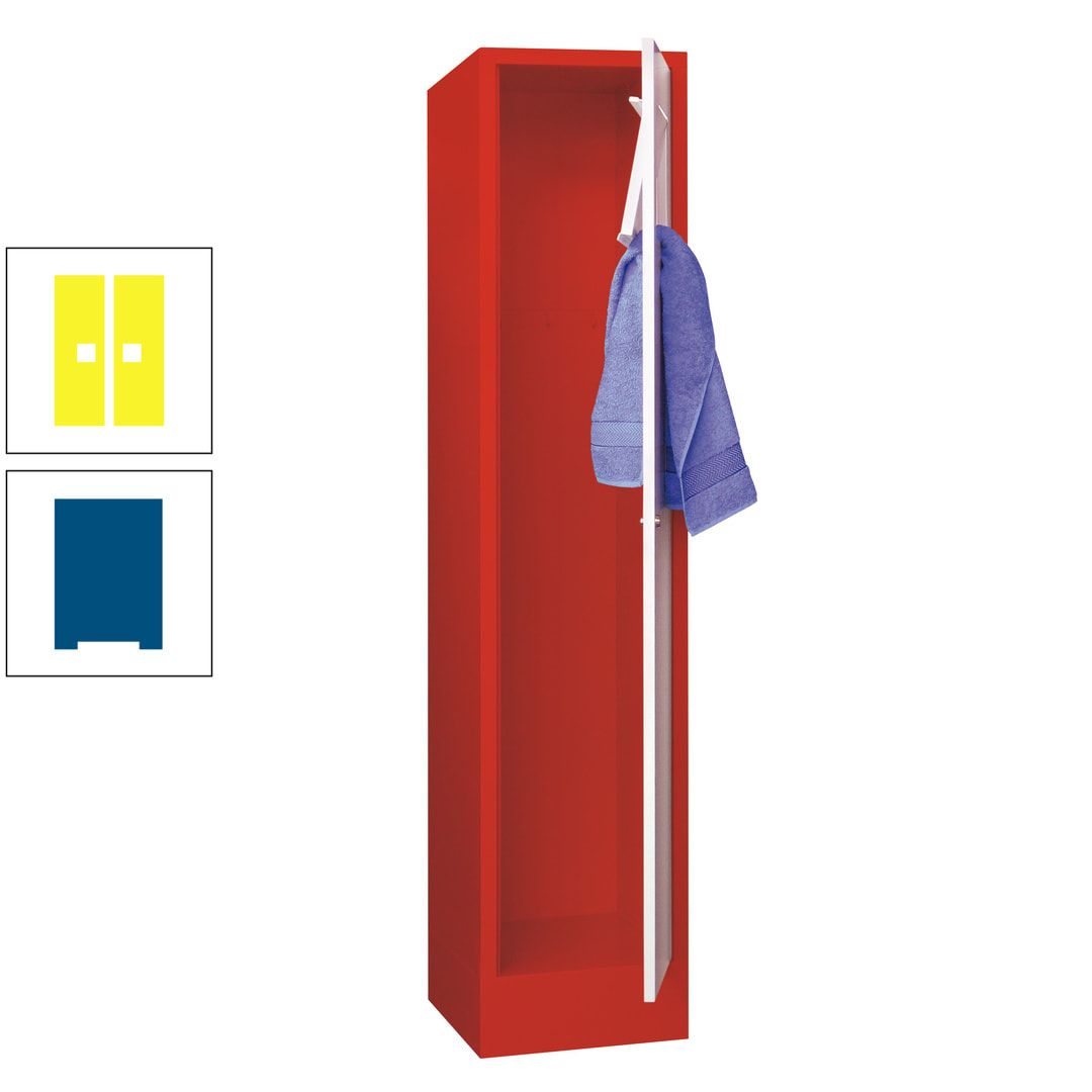 Wäschesammelschrank - 1.850 x 400 x 500 mm (HxBxT) - Sockel - Zylinderschloss - anthrazitgrau