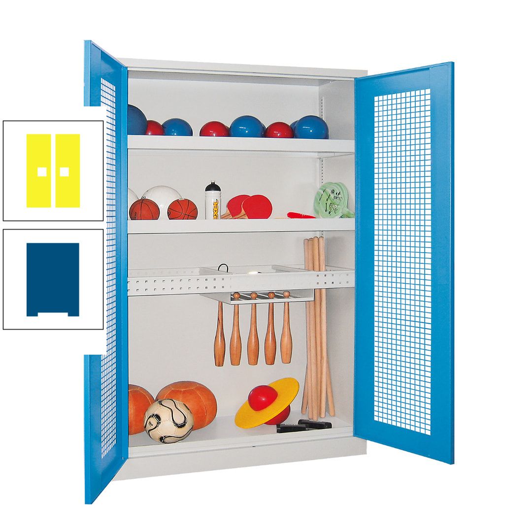 Sportschrank - Vollblechtüren - Variante 2 - 1.950x1.200x500 mm (HxBxT) - anthrazitgrau