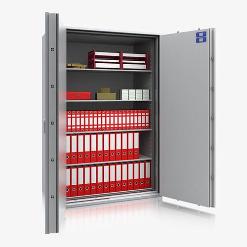 Dokumententresor, Geldschrank, Safe, VdS Klasse 2, 60 Minuten feuerfest, Türen 2-flügelig, 1.905 x 1.288 x 580 mm (HxBxT), Farbe lichtgrau