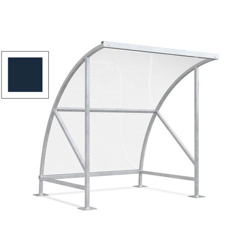 Fahrradunterstand - Fahrradgarage mit Bogendach - Stahl und Kunststoff - 2.290 x 2.090 x 2.100 mm (HxBxT) - Farbe Achatgrau