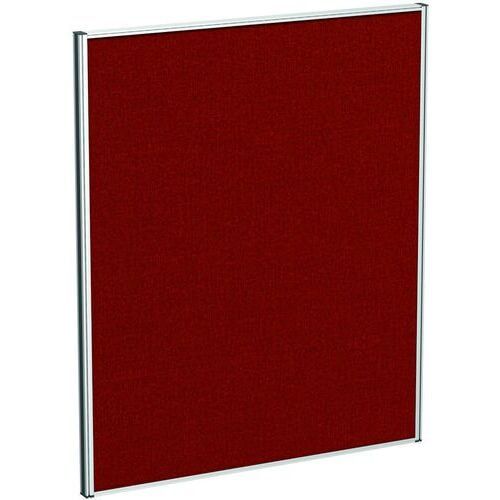 Stellwand, Trennwand, Raumteiler, Sichtschutz, schallabsorbierend, Stoffbespannung, pinnbar, Alurahmen, 1.200 x 1.000 x 41 mm (HxBxT), Calypso rot