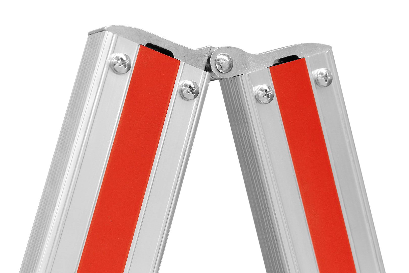 Aluminium-Sprossenstehleiter - Länge 1.570 mm - beidseitig begehbar - Füße angewinkelt - Aluleiter Hymer