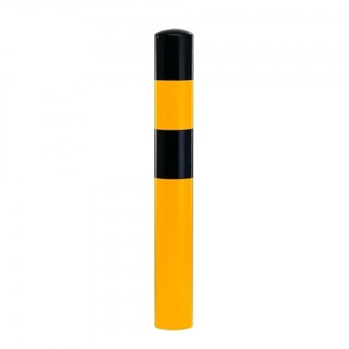 Rammschutz Poller, Anfahrschutz aus Gütestahl, zum Einbetonieren, Durchmesser 159 mm, Höhe ü. Flur 1.200 mm, feuerverzinkt, kunststoffbeschichtet