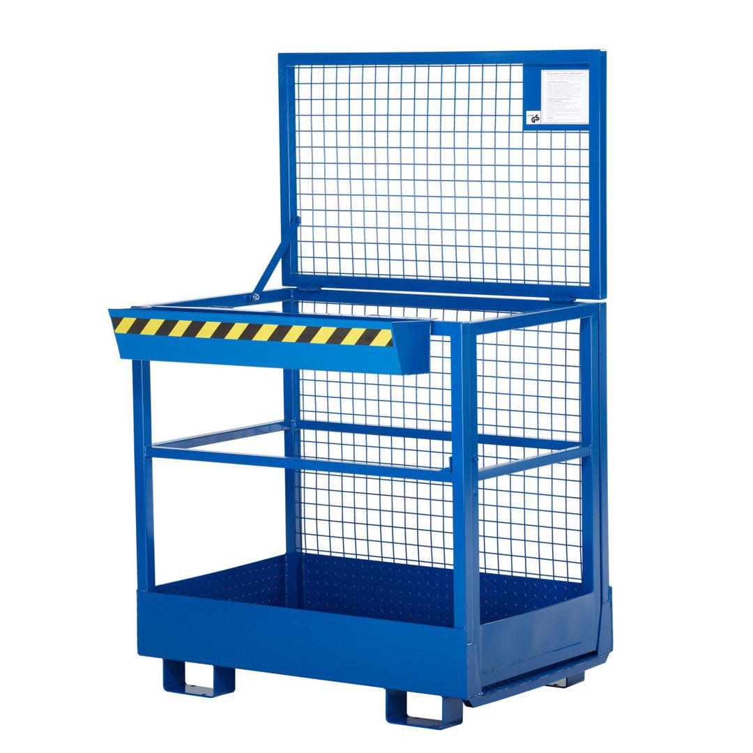 Arbeitsbühne für Stapler und Frontlader - Arbeitskorb - Montagebühne - 2 Personen - Tragkraft 300 kg - 1.910 x 1.200 x 800 mm (HxBxT) - anthrazitgrau