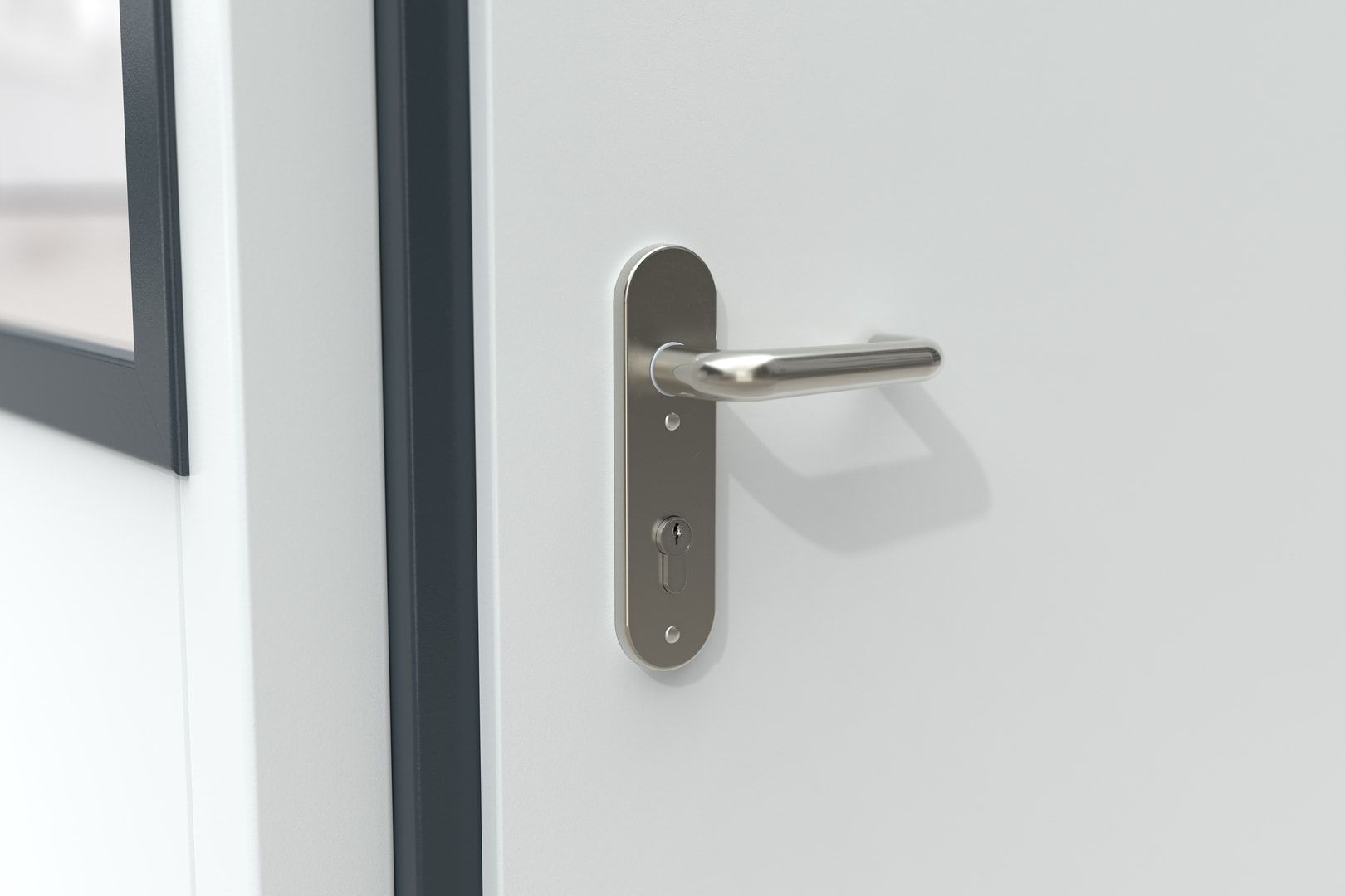 Bürocontainer, Aufsichtsstand, Meisterbüro, Lagerhallenbüro, mobil, für Innen, 2.680 x 4.560 x 3.390 mm (HxBxT), 15,45 qm, mit Fußboden