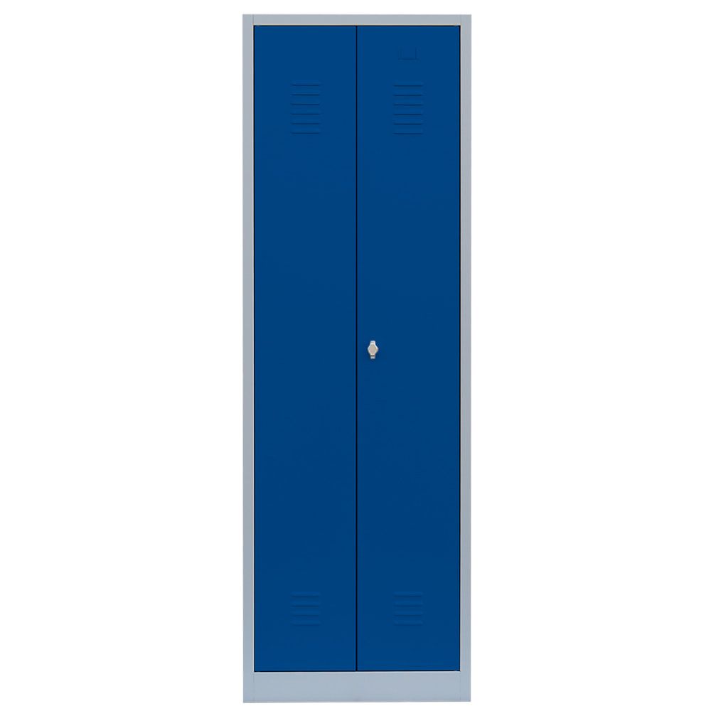 Mehrzweckschrank, Garderobenschrank, 2 Abteile, 6 Fächer, 1.800 x 500 x 500 mm (HxBxT), Kleiderstange, Stahl, Korpus: lichtgrau, Front: anthrazitgrau