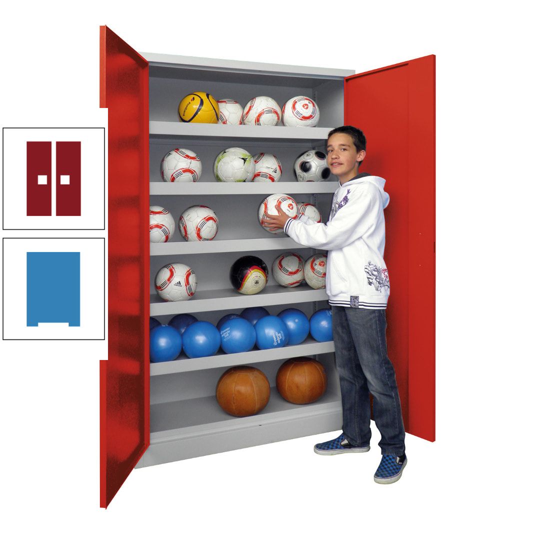 Ballschrank - Vollblechtüren - 5 Böden - 1.950x1.500x500 mm (HxBxT) - anthrazitgrau