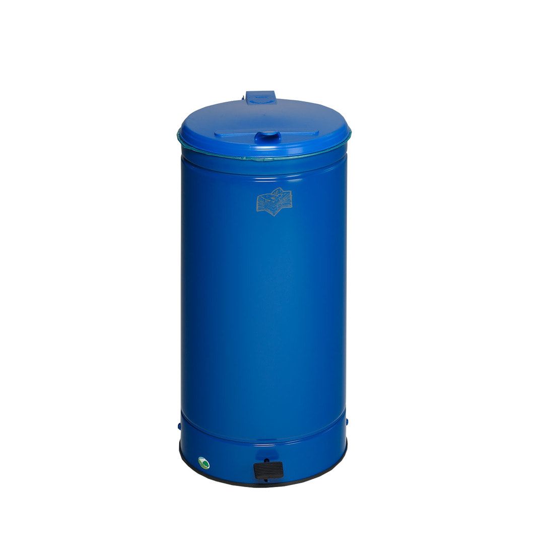 Abfallsammler - Volumen 66 l - Aufkleber Papier - 810 x 430 x 380 mm (HxBxT) - enzianblau