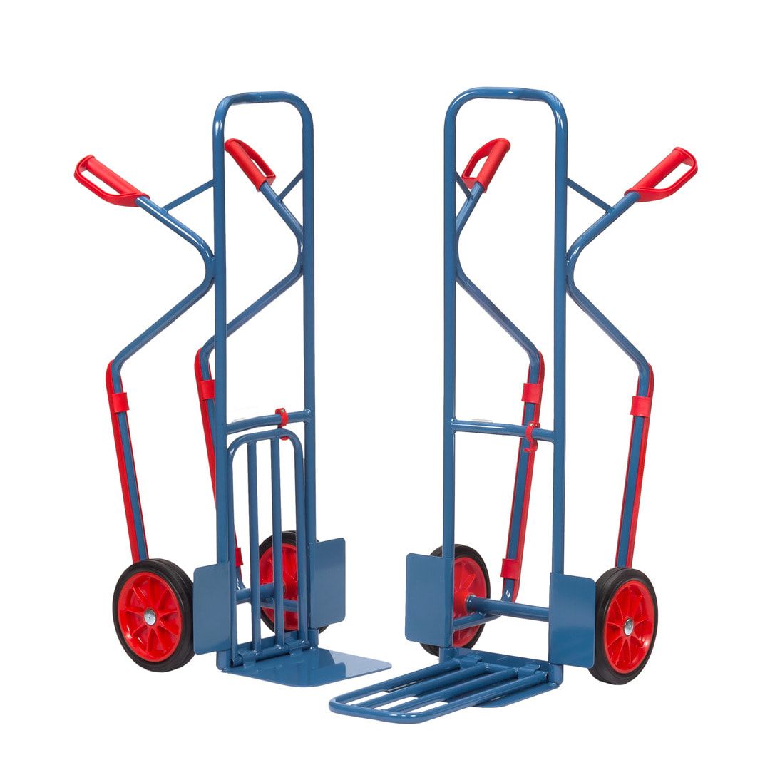 Fetra - Paketkarre - Tragkraft 300 kg - Schaufel klappbar - Luft - Gleitkufen
