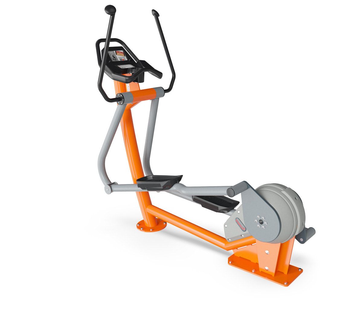 Crosstrainer Pro Touchscreen, Ausdauer, Gesäßmuskel, Bluetooth, 7 Zoll LCD Farbtouchscreen, Elektromotor, Maße: 1.750 x 830 x 1.790 mm (HxBxT), Orange
