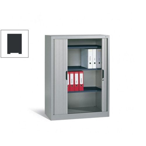 C+P Omnispace, Rollladenschrank, Aktenschrank, Büroschrank, Stahlschrank, abschließbar, 3 Fachböden, Farbe lichtgrau, 1.660 x 1.000 x 420 mm (HxBxT)