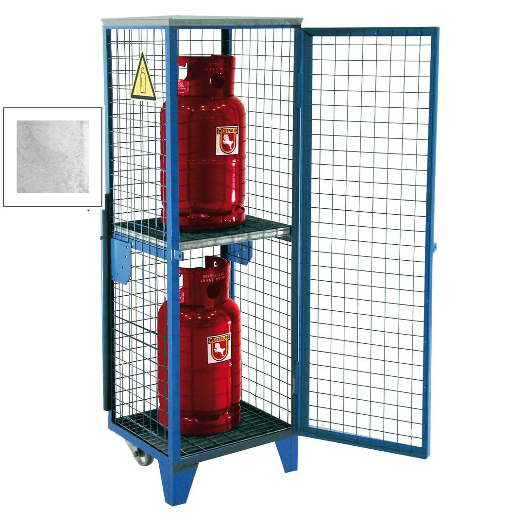 Mobiles Gasflaschen-Depot - für 2 x 11-kg-Flaschen - feuerrot