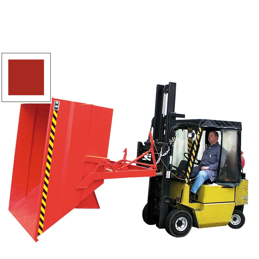BAUER Kippbehälter - 2.000 l - 2.500 kg - Muldenkippbehälter - Selbstkipper - feuerrot