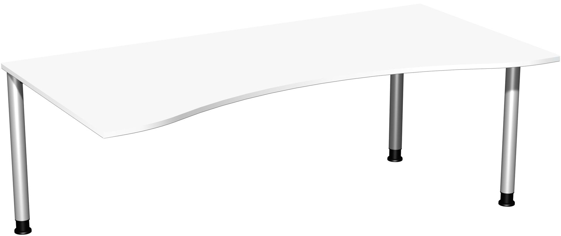 Ergo-Schreibtisch - 4-Fuß Flex - Bürotisch - Höhe 680-800 mm - 1.600 x 1.000 mm (BxT) - Gestell anthrazit - Ahorn