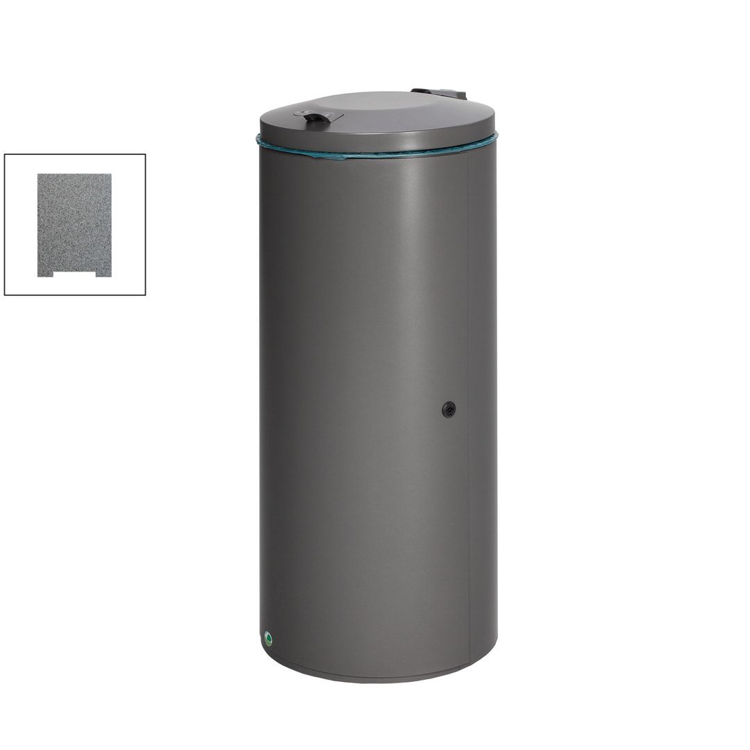 Abfalleimer - Volumen 120 l - Tür mit Schloss - 980 x 440 x 500 mm (HxBxT) - deep-brown