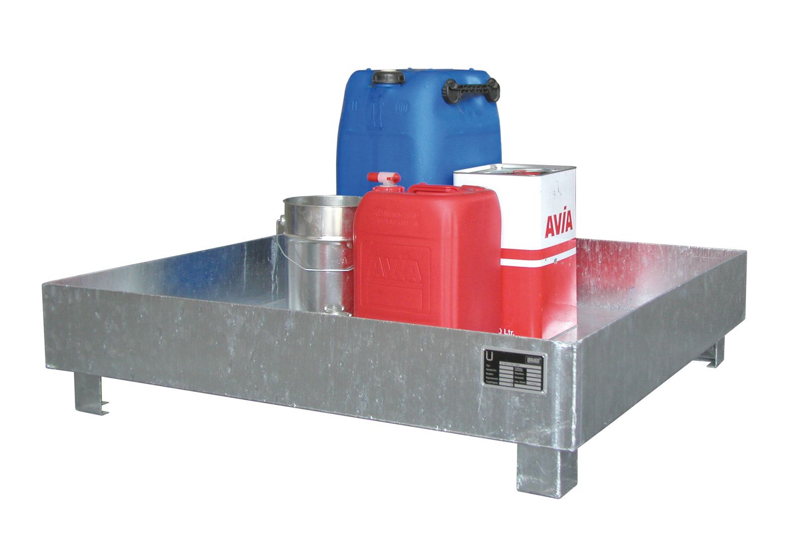 Auffangwanne - 224 l Volumen - 360 x 1.200 x 800 mm (HxBxT) - verzinkt