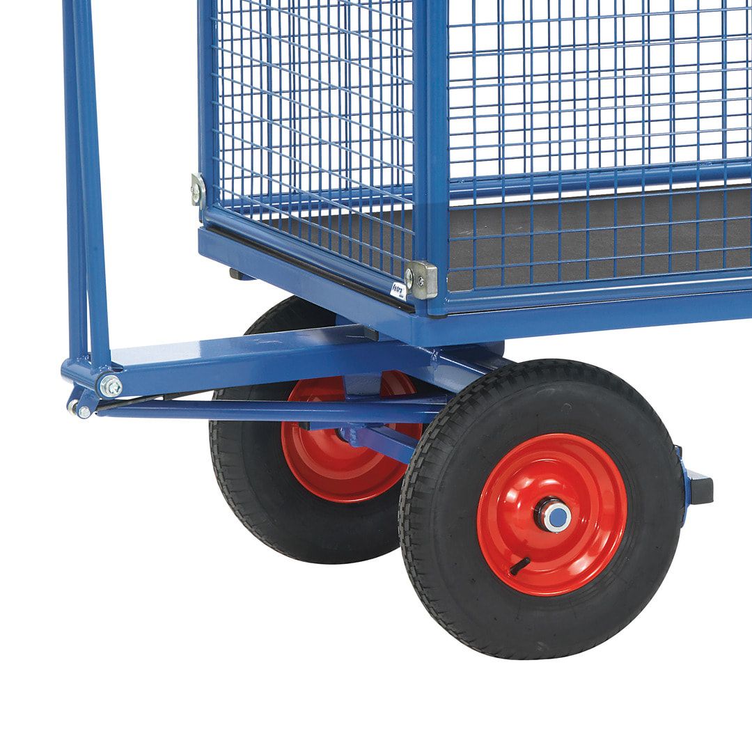 Fetra - Handpritschenwagen - Traglast 1.250 kg - (BxT) 1.000 x 2.000 mm - Drahtgitterwände 1.000 mm - Luft