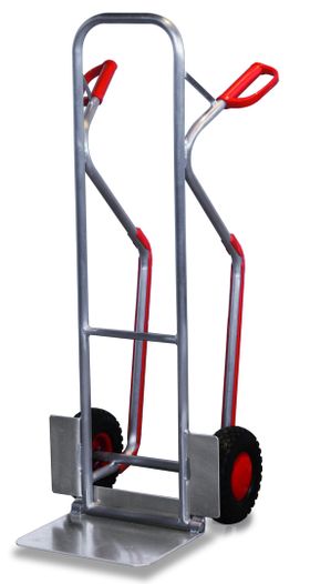 Alu-Karre klappbar - Schaufel 380 x 280 mm - Traglast 200 kg - Gleitkufen - Bereifung wählbar