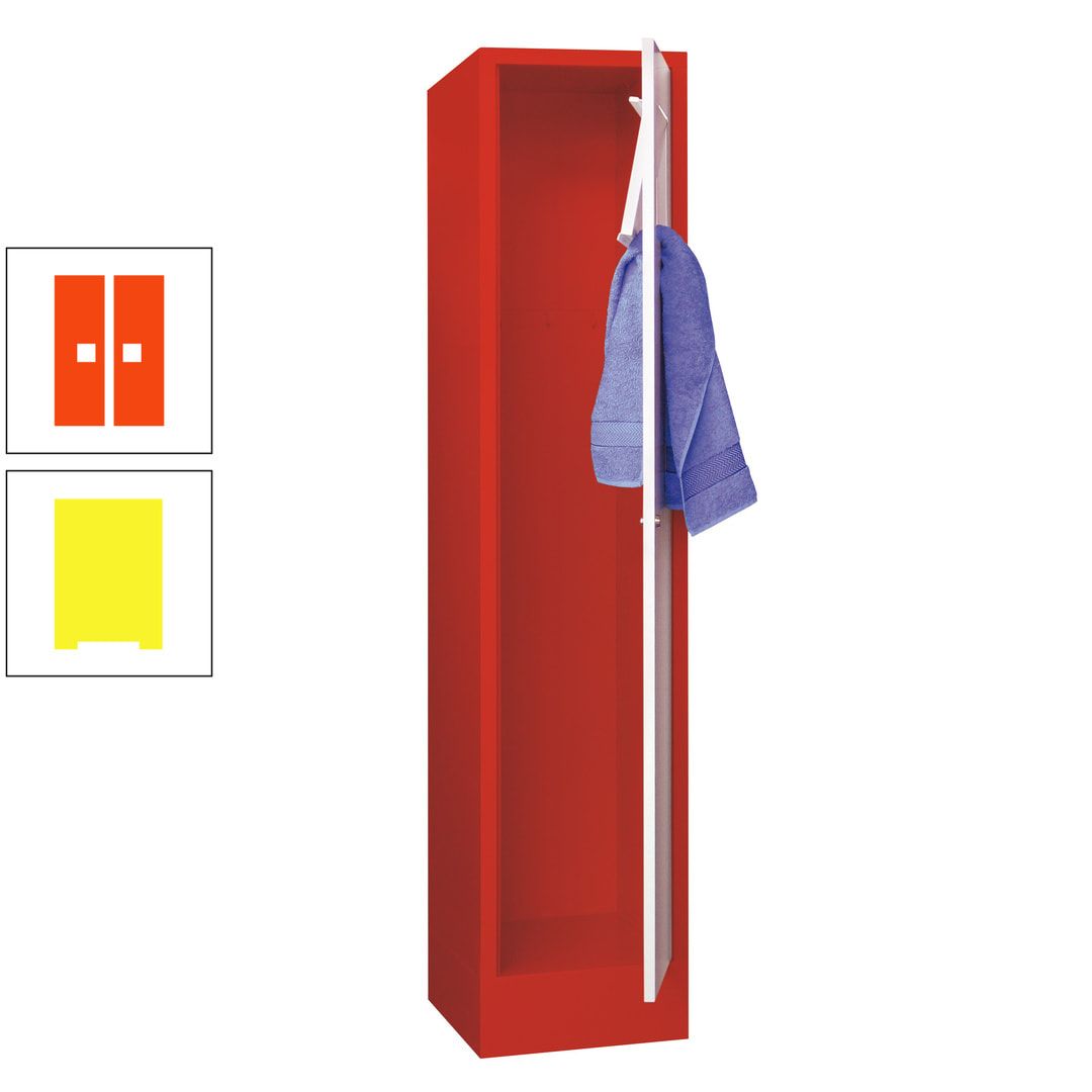 Wäschesammelschrank - 1.850 x 400 x 500 mm (HxBxT) - Sockel - Zylinderschloss - anthrazitgrau