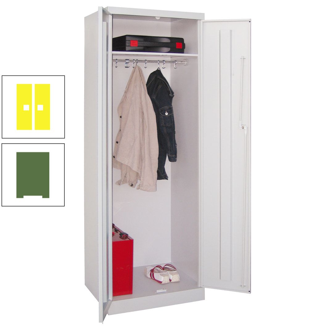 Garderobenschrank - 1 Fachboden - Kleiderstange - 1.800x600x500 mm (HxBxT) - Zylinderschloss - anthrazitgrau