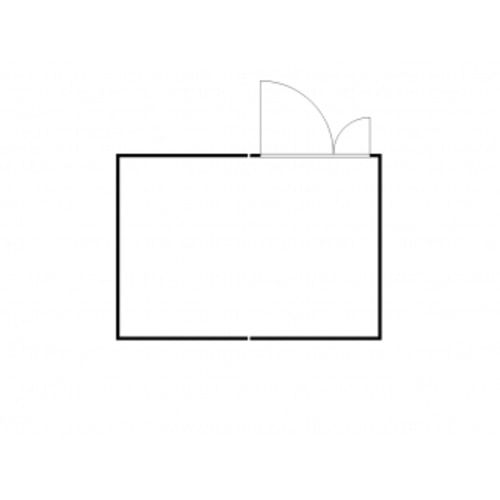 Isolierter Gefahrstoffcontainer - 2.510 x 4.050 x 4.340 mm (HxBxT) - Auffangvolumen 2 x 1.050 l - Sensorlüfter - Doppelflügeltür kurze Seite