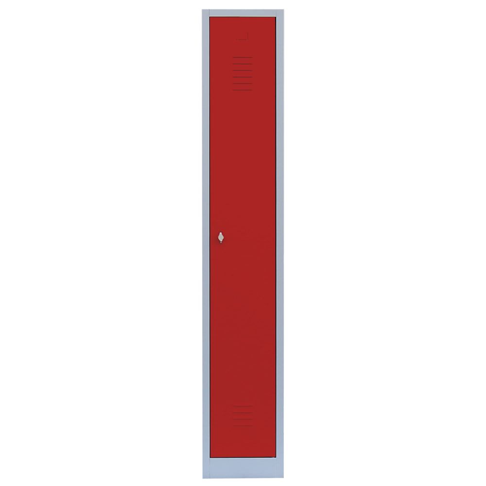 Garderobenschrank, Garderobenspind, 1 Abteil, 1.800 x 315 x 500 mm (HxBxT), Stahl, Korpusfarbe: lichtgrau, Frontfarbe: anthrazitgrau