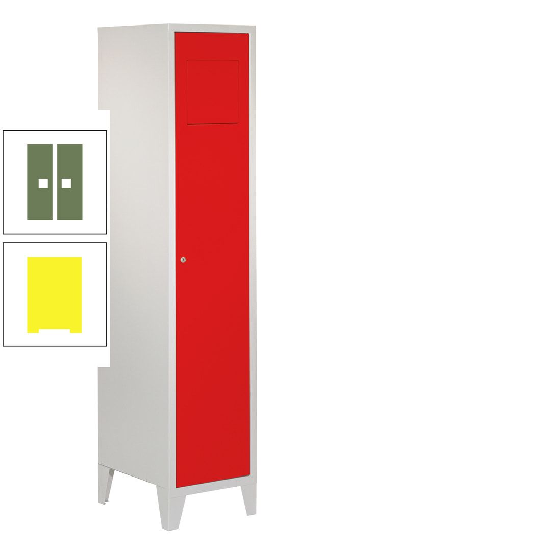 Wäschesammelschrank - 1.850 x 400 x 500 mm (HxBxT) - Füße - Drehriegel - anthrazitgrau