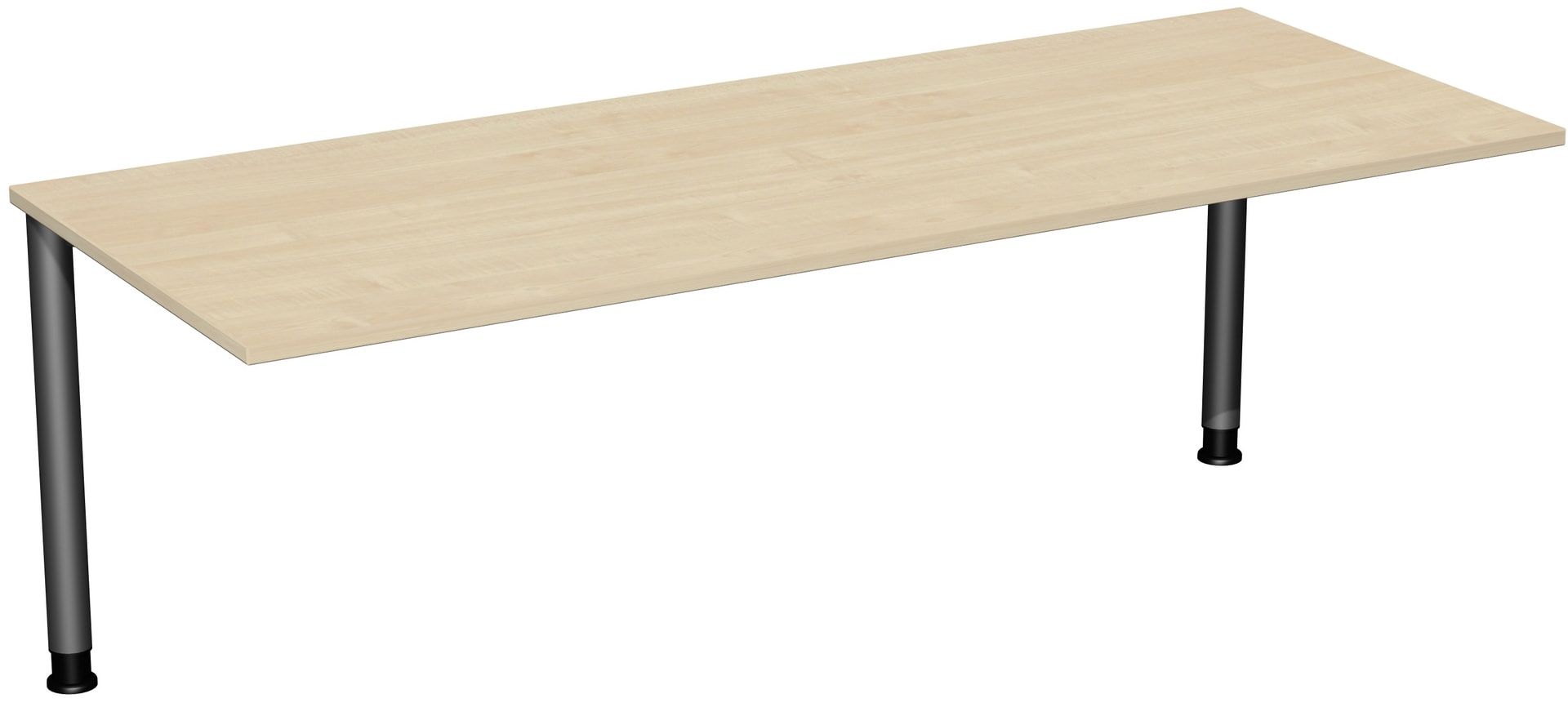 Schreibtisch - 4-Fuß Flex - Bürotisch - Höhe 680-800 mm - 1.000 x 800 mm (BxT) - Gestell anthrazit - Ahorn