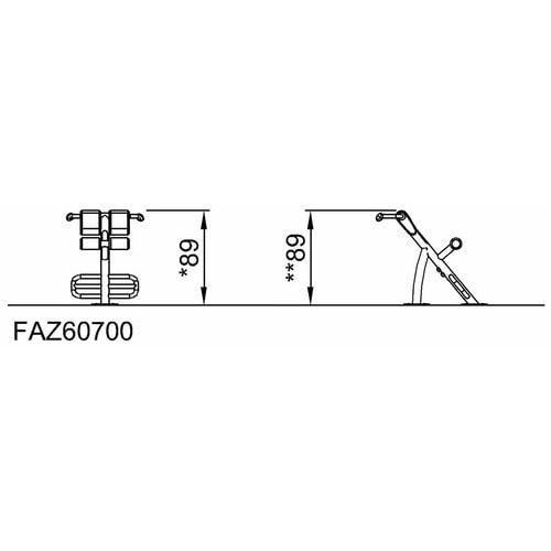 Rückentrainer Pro, Rückenstrecker, Fuß-, Waden- und Oberschenkelstütze, vielfältig, Dips, Kohlenstoffstahl, fvz, 890 x 1.050 x 730 mm (HxBxT), grau