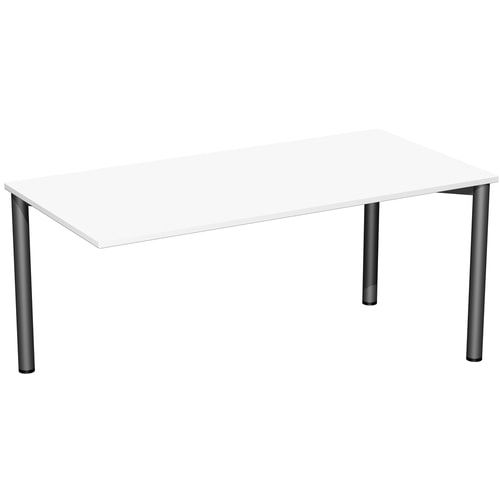 Schreibtisch - 4-Fuß Flex - Bürotisch - 720 x 1.000 x 800 mm (HxBxT) - Gestell anthrazit - Ahorn