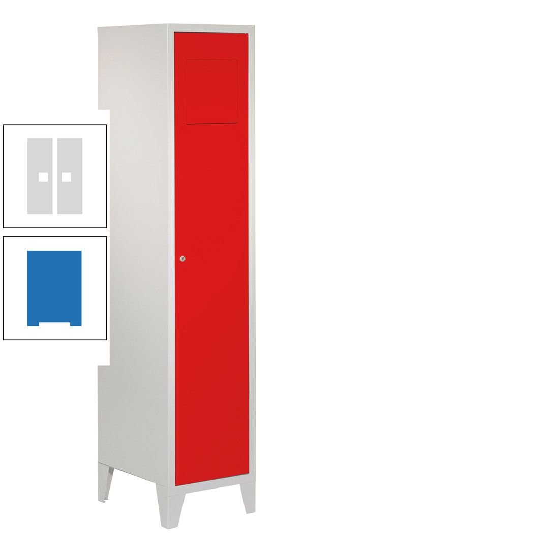 Wäschesammelschrank - 1.850 x 400 x 500 mm (HxBxT) - Füße - Drehriegel - anthrazitgrau