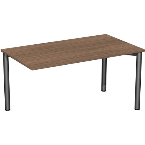 Schreibtisch - 4-Fuß Flex - Bürotisch - 720 x 1.000 x 800 mm (HxBxT) - Gestell anthrazit - Ahorn