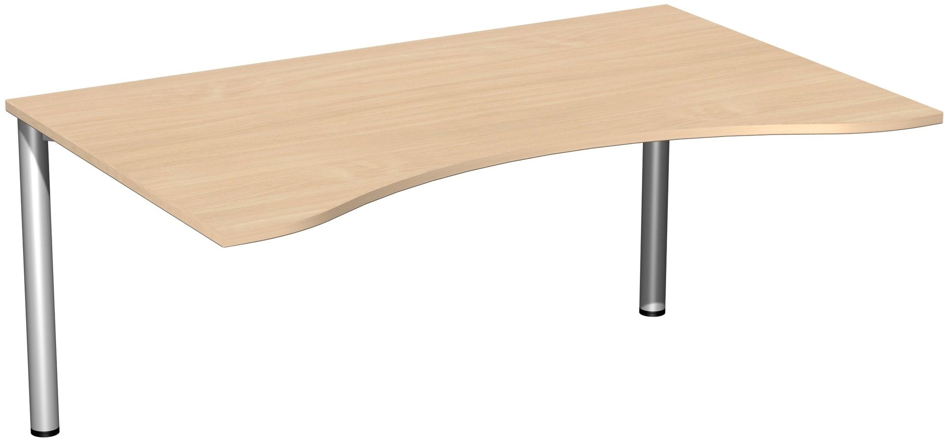 Ergo-Schreibtisch - 4-Fuß Flex - Bürotisch - 720 x 1.600 x 1.000 mm (HxBxT) - Gestell anthrazit - Ahorn