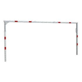 Höhenbegrenzer, drehbar, schwenkbar, Stahlrohr, feuerverzinkt, zum Einbetonieren, Durchfahrtshöhe 2.200 mm, Sperrbreite 5.000 mm