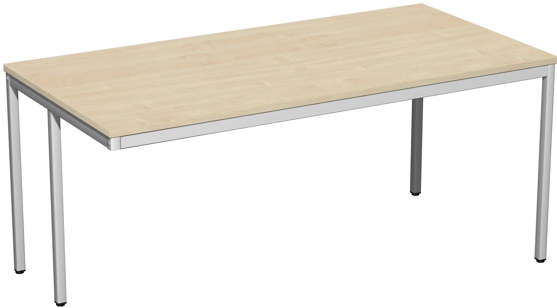 Schreibtisch - 4-Fuß Eco - Bürotisch - 720 x 1.000 x 800 mm (HxBxT) - Gestell lichtgrau - Ahorn