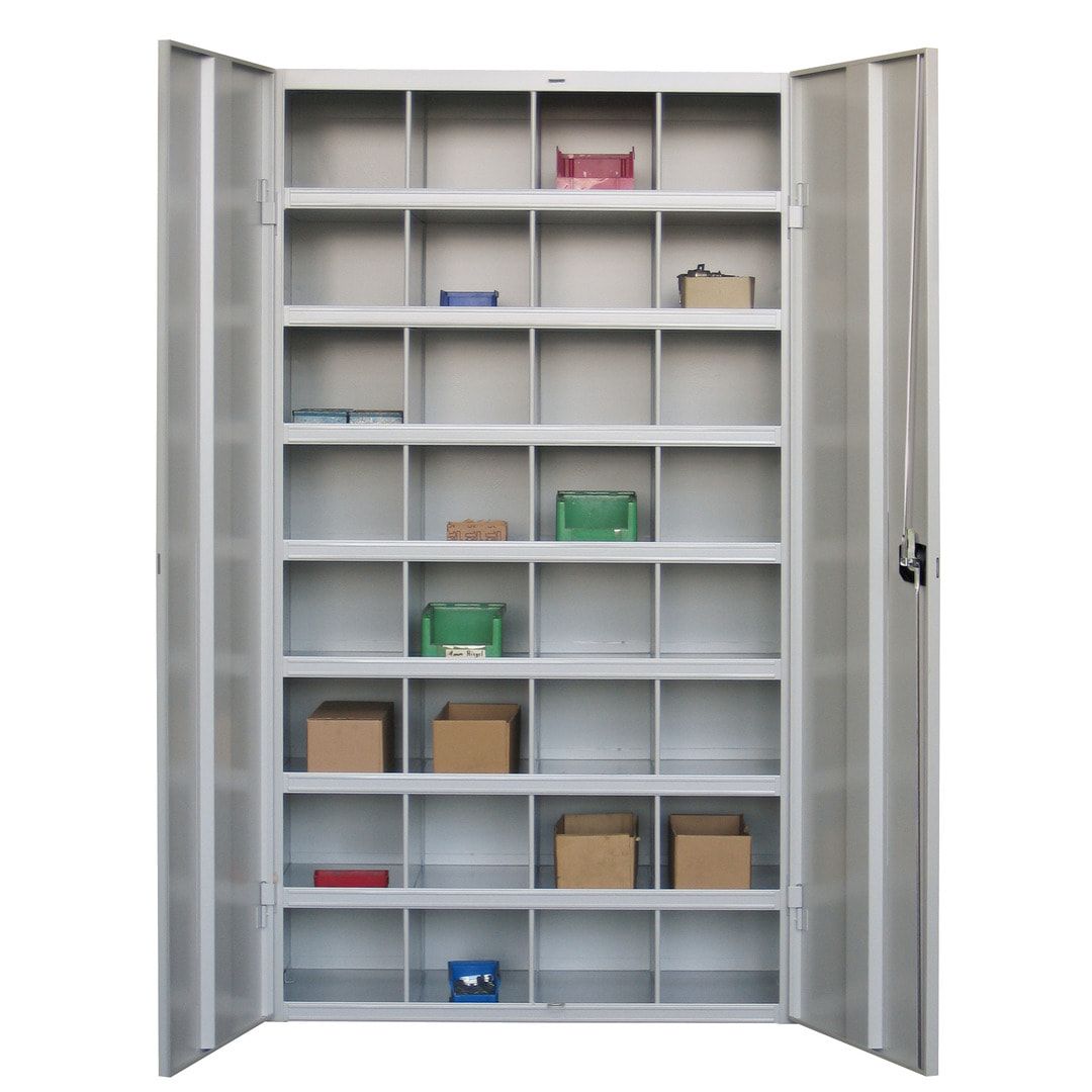 Fächerschrank - Sortierstation - Büroschrank - 32 Fächer - 1.800 x 1.000 x 530 mm (HxBxT) - Materialschrank - anthrazitgrau
