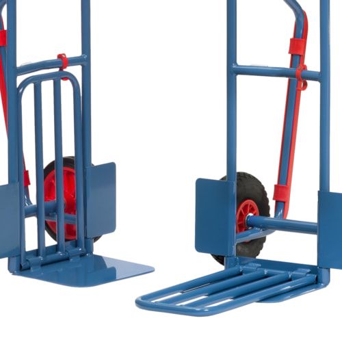 Fetra - Paketkarre - Tragkraft 300 kg - Schaufel klappbar - Luft - Gleitkufen