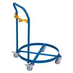 Fassroller für 200 l Fässer - Ausführung wählbar - Tragkraft 250 kg - Durchmesser 610 mm - enzianblau