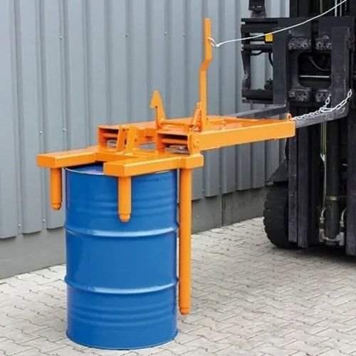 Eichinger Fasswender, Stapler, 1 x 200 l Fass, Traglast 500 kg, Seilzug, automatische Verriegelung bei 8 Grad, Farbe: anthrazitgrau (RAL 7016)