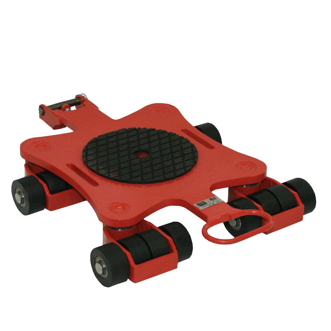 1 Kreiselfahrwerk - Transportfahrwerk - Traglast 1.500 kg - Unterfahrhöhe 110 mm - 490 x 530 mm (BxT)