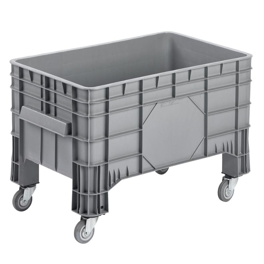 PE Palettenbox - fahrbar - Rollbehälter - 220 l Volumen - 670 x 1.040 x 640 mm (HxBxT) - geschlossene Wände - Transportbox - Rollbox