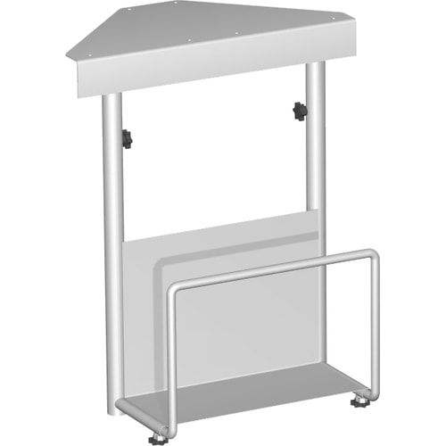 CPU-Halter unter Tischplatte zu montieren, 125-225x380x470-520, silber