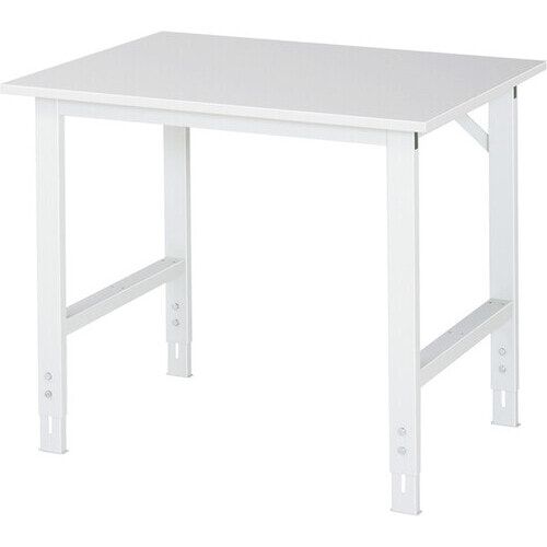 Arbeitstisch - höhenverstellbar 760 - 1.080 mm - 1.000 x 800 mm (BxT) - Traglast 500 kg - EGB-Melaminharz - Anthrazitgrau