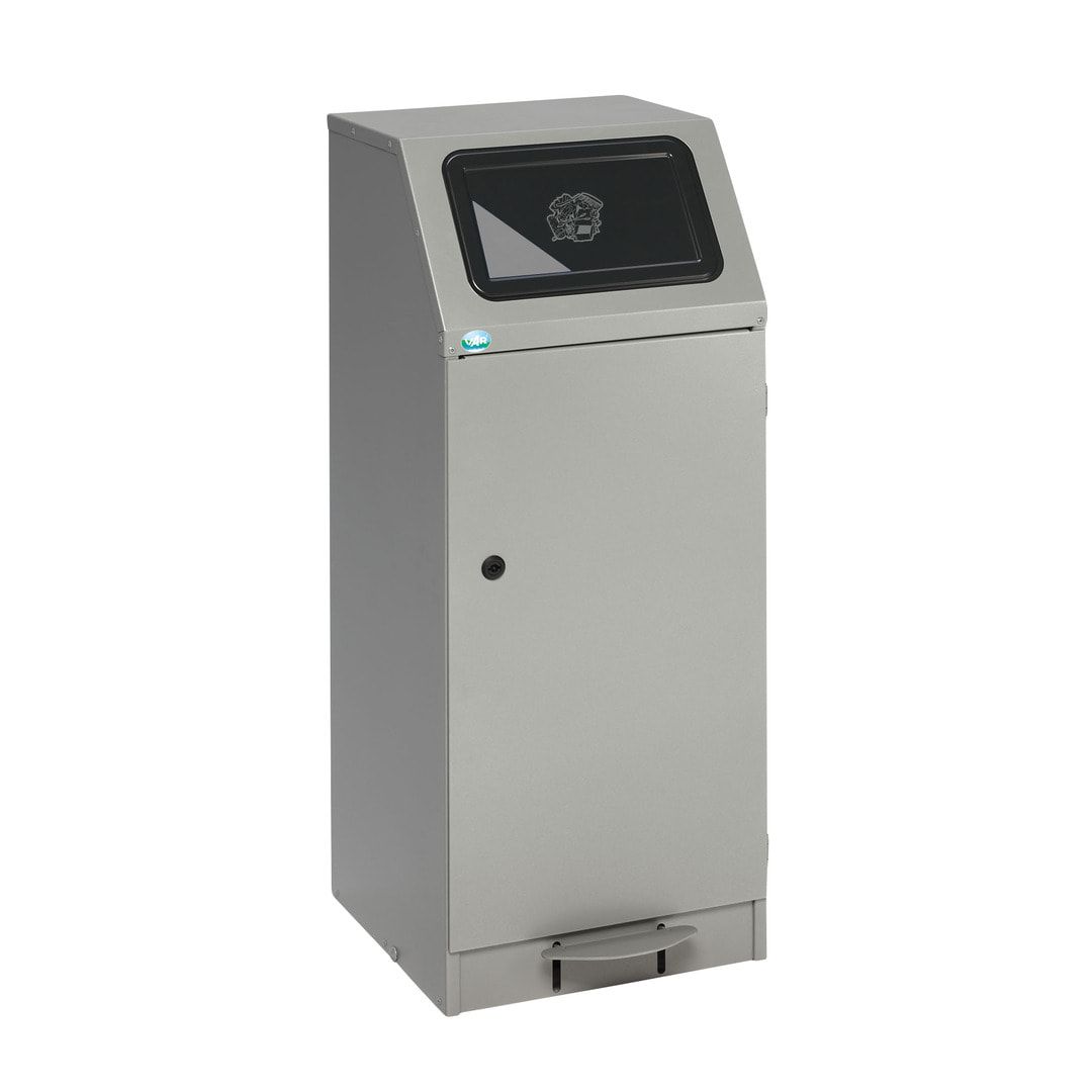 Wertstoffsammelgerät - Volumen 43 l - 760 x 405 x 475 mm (HxBxT) - silber