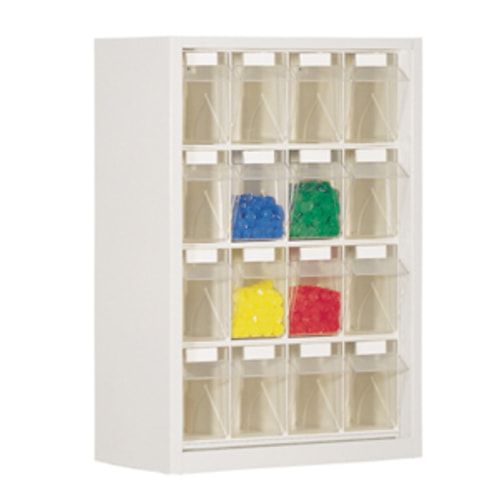 Kleinteilemagazin - Hängeschrank - 910x665x250 mm - 16 Kästen - 1 Größe - enzianblau
