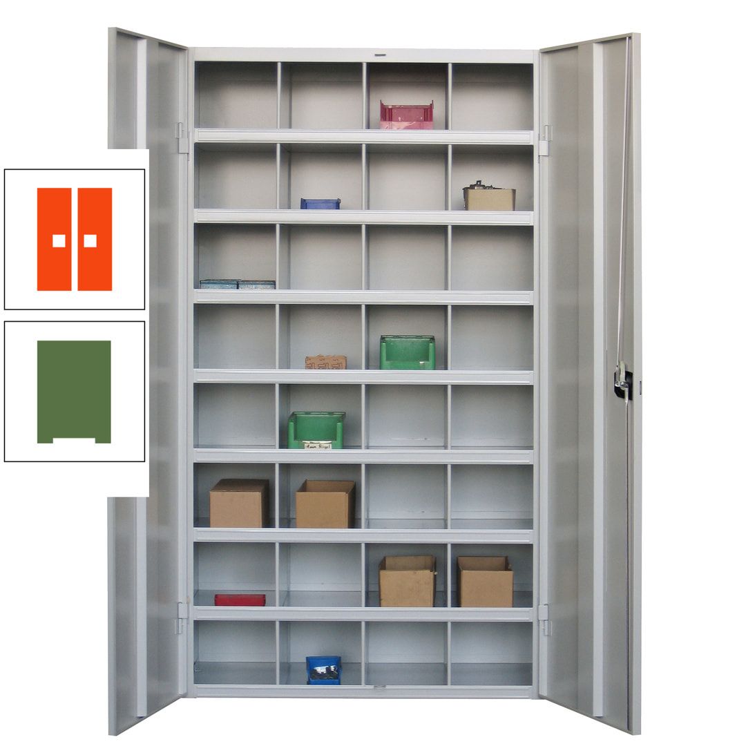 Fächerschrank - Sortierstation - Büroschrank - 32 Fächer - 1.800 x 1.000 x 530 mm (HxBxT) - Materialschrank - anthrazitgrau