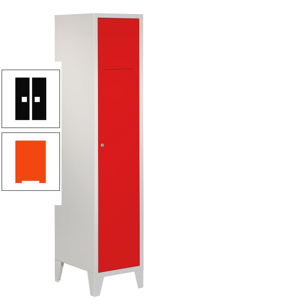 Wäschesammelschrank - 1.850 x 400 x 500 mm (HxBxT) - Füße - Drehriegel - anthrazitgrau