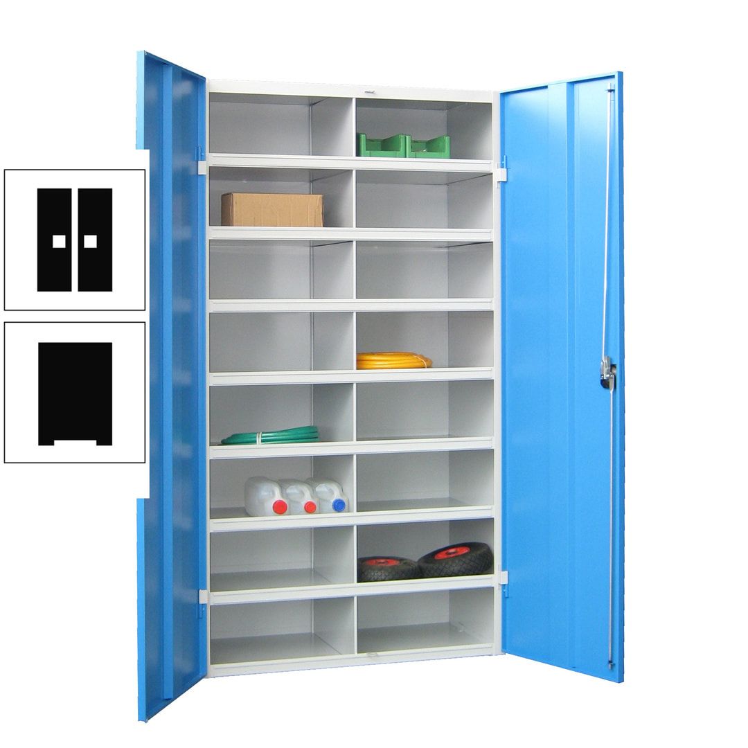 Aktenschrank - Fächerschrank - Sortierstation - 16 Fächer - Büroschrank - Dokumentenablage - 1.800 x 1.000 x 530 mm (HxBxT) - anthrazitgrau