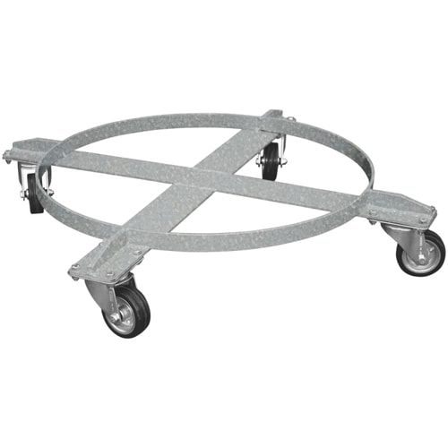 Eichinger Fassroller, stehende Fässer, Durchmesser: 610 mm, Traglast 500 kg, Stahl, pulverbeschichtet, Vollgummirollen, Farbe anthrazitgrau (RAL 7016)