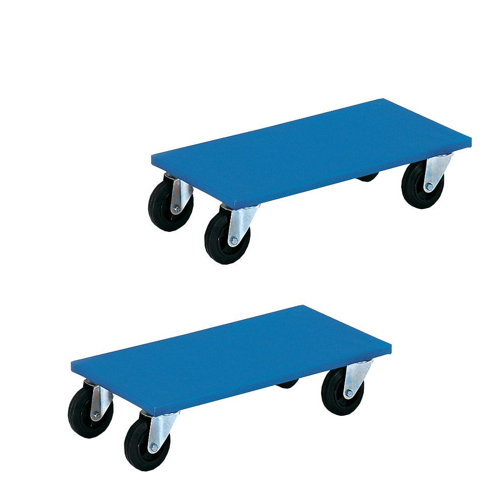 Fetra - Möbelroller - 2 Stück - Tragkraft 250 kg - 140 x 300 x 600 mm (HxBxT) - Vollgummi